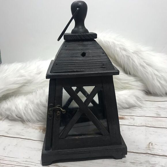 Home Decor Watch Tower Candle Holder Lantern Black - Picture 4 of 11